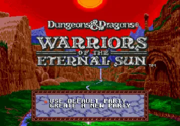 Dungeons & Dragons - Warriors of the Eternal Sun (USA, Europe) screen shot title